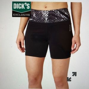 Reebok Printed High Waist Stretch Cotton 5" Shorts